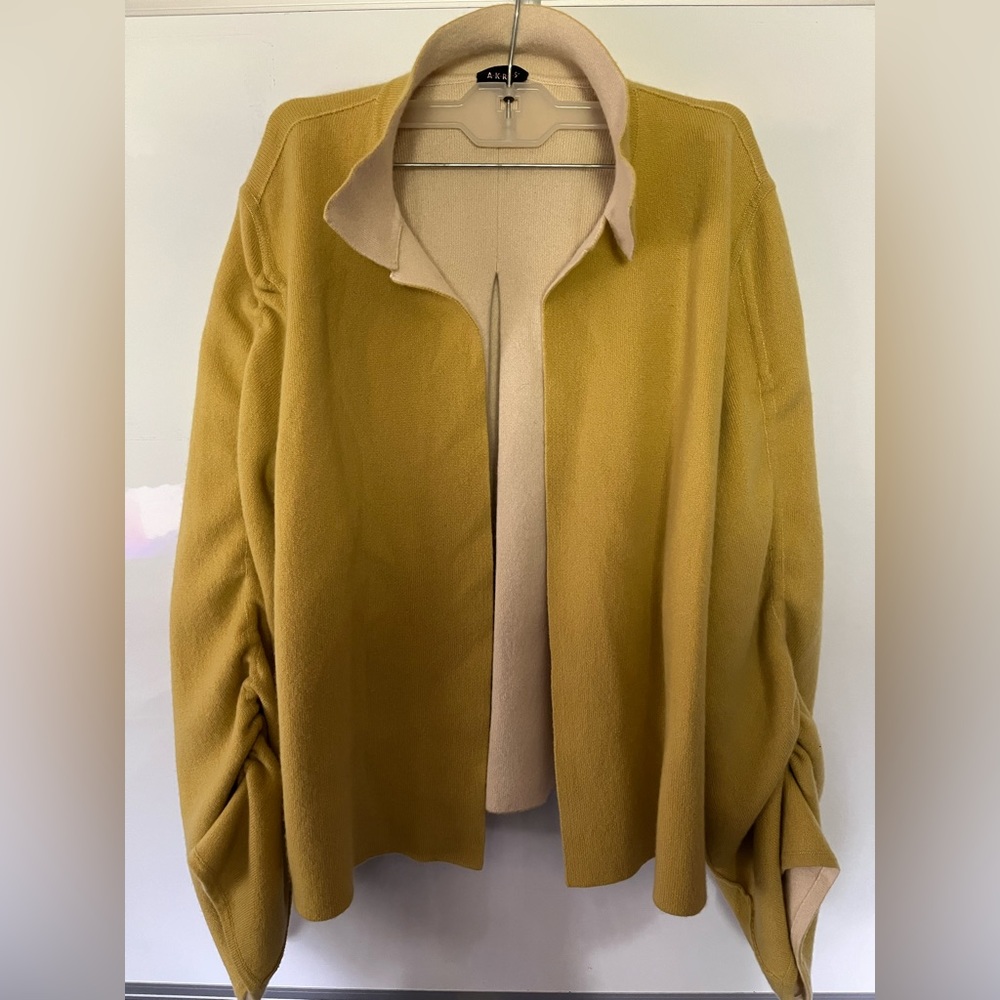 Akris cashmere open front cardigan